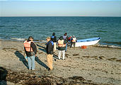 Laguna San Ignacio - Whale Watching - Loading Boat (1/4/2002 9:08 AM)