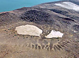 Volcán Prieto - Volcano Top - Volcano Top Crater - Mini Playas - Eyes, Mouth, Face (crop, aerial photo)