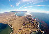 Bahía Tortugas - Bahía Clambey - Beach - Looking East (aerial photo)