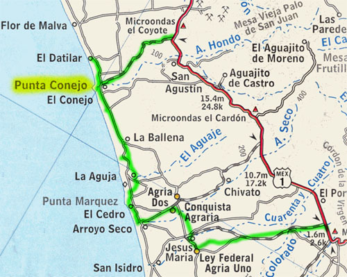 Map - Punta Conejo