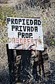 Baja - Ensenada San B - Sign: Private Property