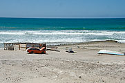 Baja - Northwest of El Cedro - Punta Marquez - Beach - Fishing Shacks - Old Car