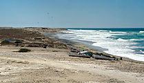 Baja - Northwest of El Cedro - Punta Marquez - Beach - Fishing Boats