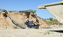 Highway 5 - Road - Damage - Bridge Out - Truck Crash