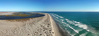 Vizcaino - Punta Abreojos - Estero la Bocana - Sand Bar - Beach - Aerial