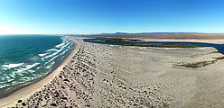 Vizcaino - Punta Abreojos - Estero la Bocana - Sand Bar - Beach - Aerial