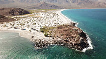 Bahia de las Animas - Sand Bar - North Beach - Aerial - Las Animas Fishing Camp