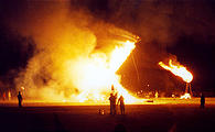 Night of The Burn - Man Burning - Man Falling (photo by Laura)