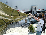 Attempting to Make Bus Shade Structure Using Parachute