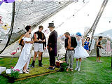 Bev & Stuart's Wedding - Ceremony Preparations on Pulpit - Stuart