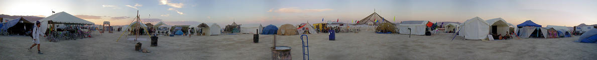 Camp at Dusk (panorama)