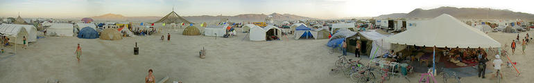 Camp at Dusk (panorama)