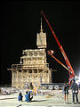 Temple of Joy Under Construction - Adding Spire - Night (Aug 25)