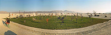 Last Stand - Grass Art Before Fence (panorama) (Aug 26)