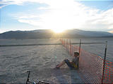 At the edge of Black Rock City - The Trash Fence (Aug 27, 7:01 PM)