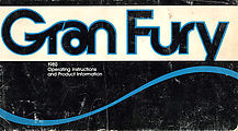 1980 Plymouth Gran Fury - Owner's Manual (Cover)