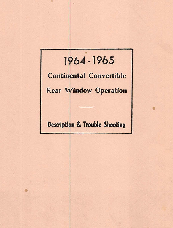 thumbnail image 2 of 1964 Lincoln Continental Shop Manual – Detroit Iron Reprint, Paper Service Manual 2 of 5