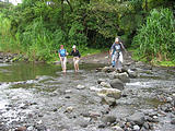 Arenal Lava Flow Hike - Crossing Creek - Laura Dottie Esteban (Dec 28, 2005 10:32 AM)