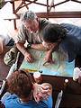 Arenal - La Fortuna - Lunch - Restaurant La Choza de Laurel (new 2nd branch) - Studying Map - Laura Ken Esteban (Dec 28, 2005 1:44 PM)