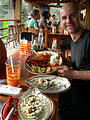 Restaurant Cuenca - Food - Langostinas - Geoff (photo by Dottie) (Jan 1, 2005)