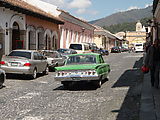 Antigua - Old Car - Santa Catalina Arch