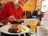 Antigua - Breakfast - Antigua Típico Comedor - Eggs - Plantains - Beans - Cheese