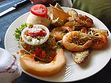 Xela (Quetzaltenango) - Lunch - Restaurant - Casa Ut'z-Hua - Camarones Ut'z-Hua