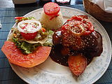 Xela (Quetzaltenango) - Lunch - Restaurant - Casa Ut'z-Hua - Mole Quetzalteca con Pollo