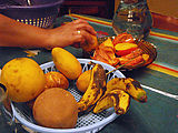 Xela (Quetzaltenango) - Homestay - Josefina's House - Fruit - Mamey Zapote (Sapote) - Mango