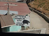 Xela (Quetzaltenango) - No Tirar Basura en Esta Area - No Ser Cerdo (Don't throw trash in this area. Don't be a pig!)