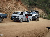 Minibus trip to San Juan Atitán - Landslide - Road Construction