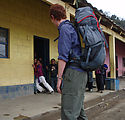Hike up Road to San Juan Atitán - Kids at School - Laura