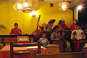 Panajachel - Band at Jose Pingüino's Restaurant