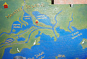 Río Dulce - Hotelito Perdido - Map Under Bar - Manatee Reserve