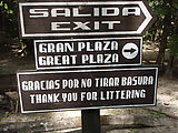 Tikal - Sign: "Thank You For Littering"