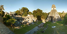 Tikal - Pyramid Ruin - View From Temple II - Great Plaza