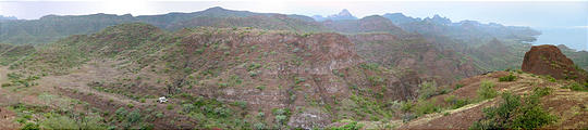 Road to Agua Verde - Campsite - View from Top of Hill (panorama)