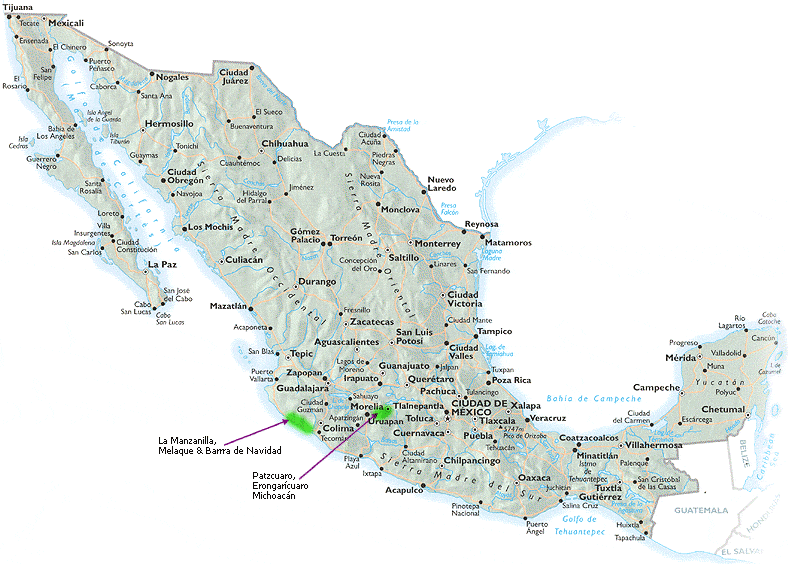 Mexico Map of Route Taken 2006