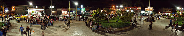 Melaque - Square at Night (panorama)