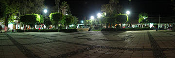 Michoacán - Erongarícuaro - Christmas Eve - Square at Night (panorama)