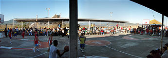 Michoacán - Christmas Day - Arocutín - Basketball (panorama)