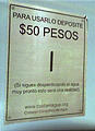 $50 Pesos Water Saving Sticker