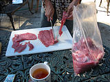 Rancho Madroño - Fresh Veal - Cooking (photo by Geoff)