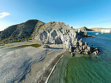 Baja - Ensenada San B - Beach - Campsite - Aerial