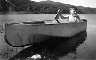 Jim - Canoe - Age 4 - Built by His Dad