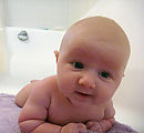 Lyra - Tummy Time in the Bathtub Lyra - Tummy Time in the Bathtub