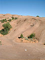 Slickrock Trail - with white dashes marking the route (7/22 8:42 AM)