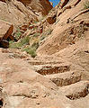 Hole in the Rock - steps carved into the rock (7/27 12:08 PM)