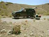 flat tire near old gypsum mine (8/11 2:39 PM)