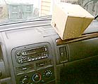 Mounting holes in dash & computer mount (cardboard prototype) - 2000 Jeep Grand Cherokee